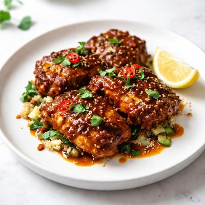 Image of Sticky Harissa Chicken Thighs