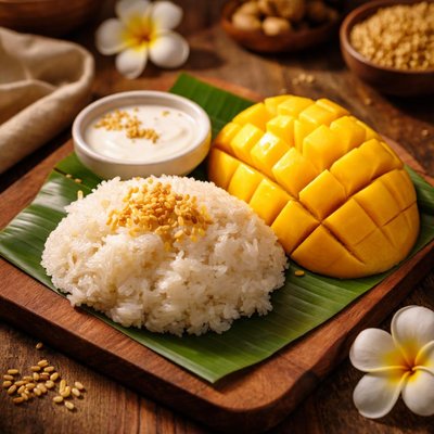 Image of Sticky Rice with Mango Thai Dessert