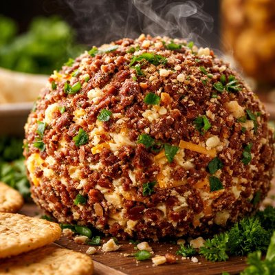 Image of Stinky Dried Beef Cheese Ball