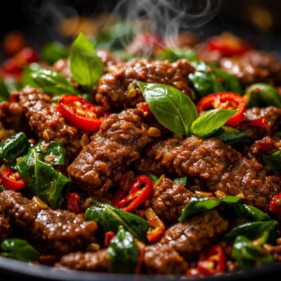 Image of Stir Fried Beef with Basil