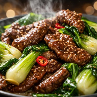 Image of Stir Fried Beef with Bok Choy