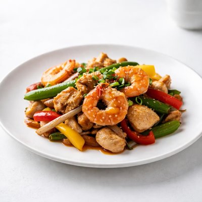 Image of Stir Fried Chicken and Shrimp