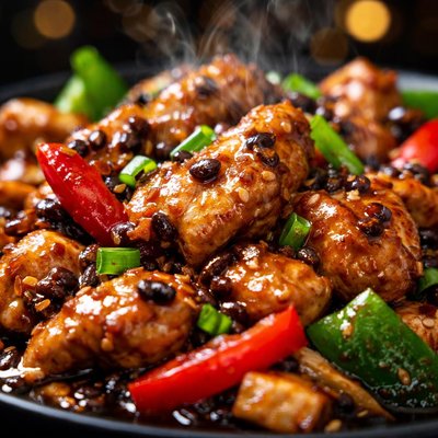 Image of Stir Fried Chicken in Black Bean Sauce