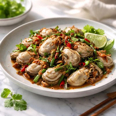Image of Stir Fried Oysters with Garlic
