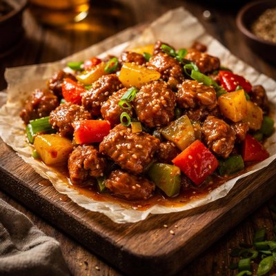 Image of Stir Fried Pork with Sweet and Sour Sauce