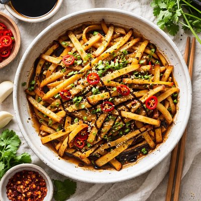Image of Stir Fried Potato with Black Vinegar