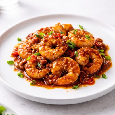 Image of Stir Fried Prawns in Chilli Bean Sauce