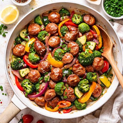 Image of Stir Fried Sausage and Vegetables