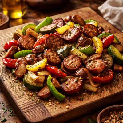 Image of Stir Fried Sausage and Veggies