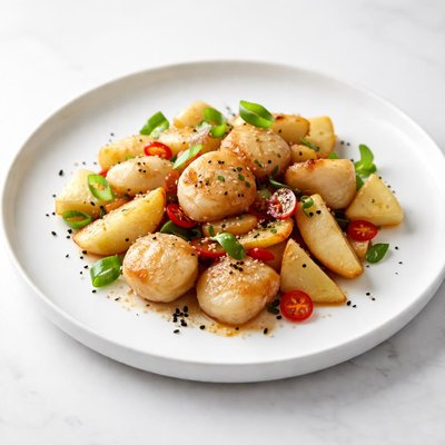 Image of Stir Fried Scallops and Apples