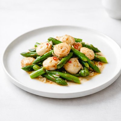 Image of Stir Fried Scallops with Asparagus
