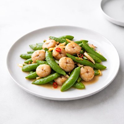 Image of Stir Fried Scallops with Sugar Snap Peas