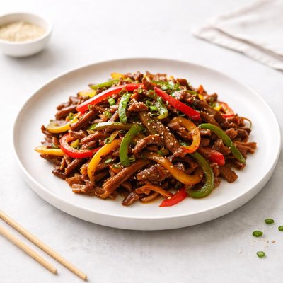 Image of Stir Fried Shredded Beef with Peppers