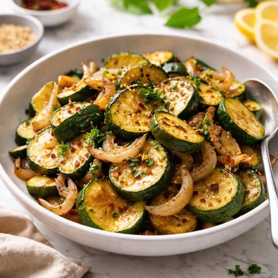 Image of Stir Fried Zucchini Onions