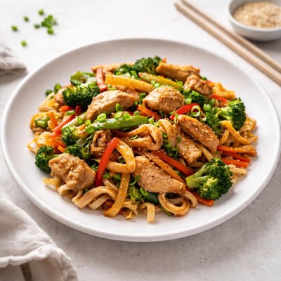 Image of Vegan Stir Fry Chicken Noodles