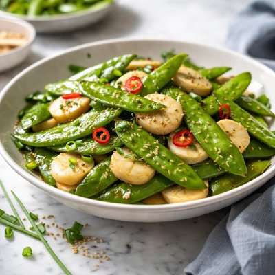 Image of Stir Fry Snow Peas Water Chestnuts