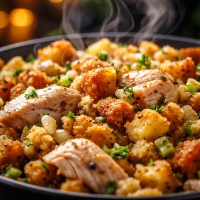 Image of Stove Top and Chicken