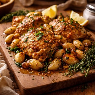 Image of Stove Top Twenty Cloves of Garlic Chicken