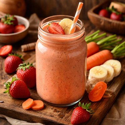 Image of Strananarrot Strawberry Banana Carrot Smoothie