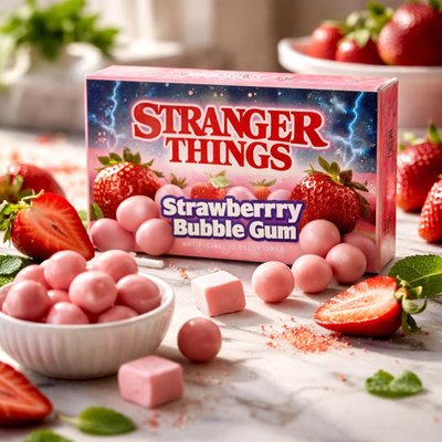 Image of Stranger Things Strawberry Bubble Gum