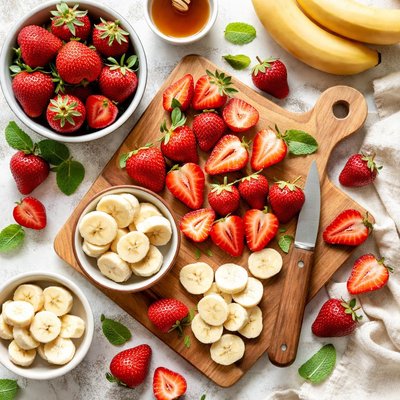 Image of Strawberries and Bananas