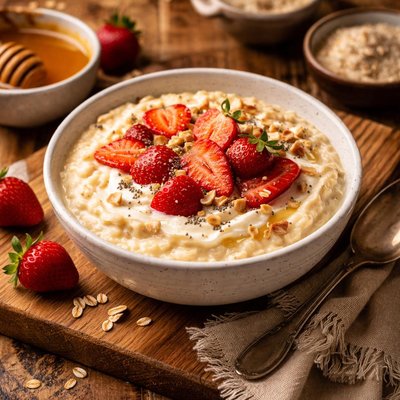 Image of Strawberries and Cream Oatmeal