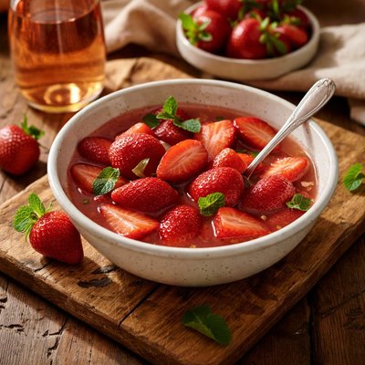 Image of Strawberries in White Zinfandel