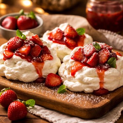 Image of Strawberries on a Cloud
