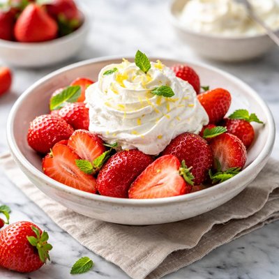 Image of Strawberries with Chantilly Cream