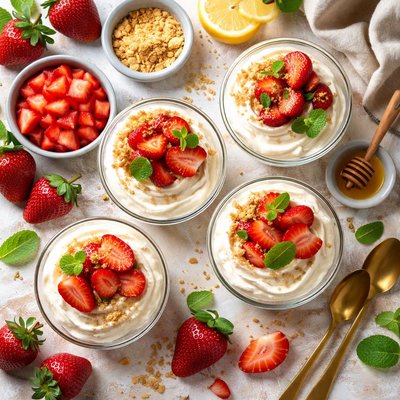 Image of Strawberries with Cheesecake Cream