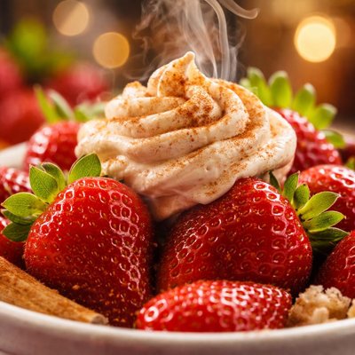 Image of Strawberries with Cinnamon Cream