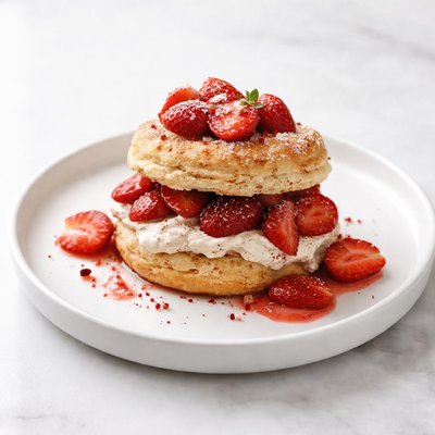 Image of Strawberries with Spiced Cream Shortcake