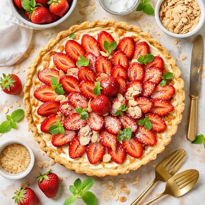 Image of Strawberry Almond Tart