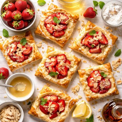 Image of Strawberry Amaretto Pastries