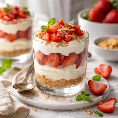 Image of Strawberry and Cream Cheese Parfait
