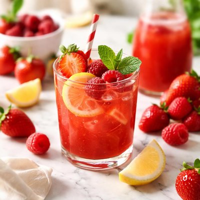Image of Strawberry and Raspberry Multi Beneficial Juice