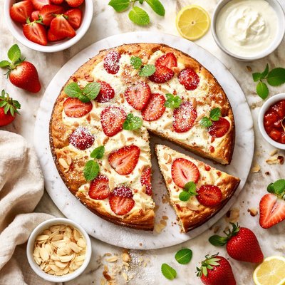 Image of Strawberry and Yoghurt Cake