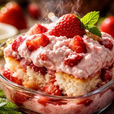 Image of Strawberry Angel Food Dessert