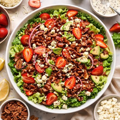 Image of Strawberry Bacon Romaine Salad