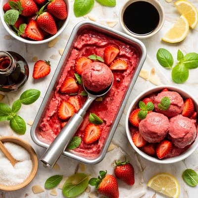 Image of Strawberry Balsamic Sorbet