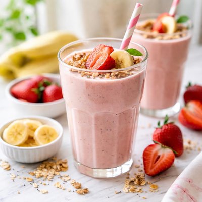Image of Strawberry Banana Breakfast Smoothie