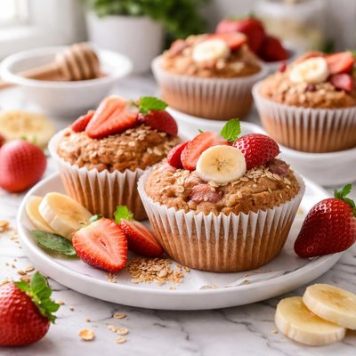 Image of Strawberry Banana Muffins Gluten Free