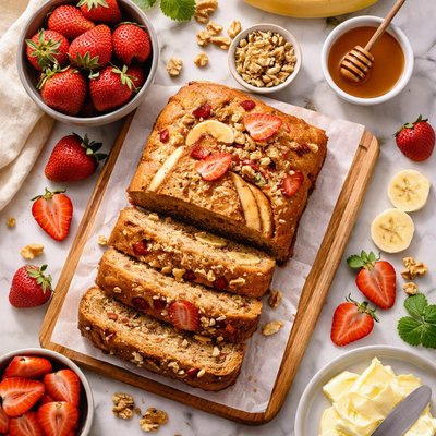 Image of Strawberry Banana Nut Bread