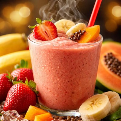 Image of Strawberry Banana Papaya Smoothie