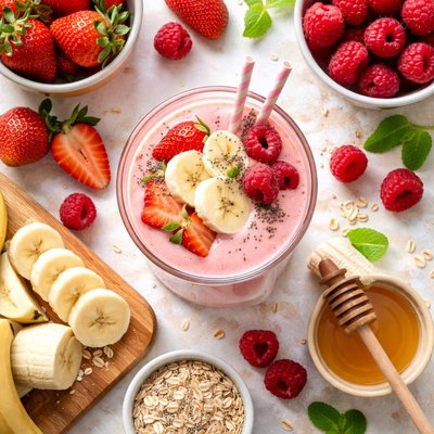 Strawberry Raspberry Banana Strawberry Banana Raspberry Smoothie Recipe