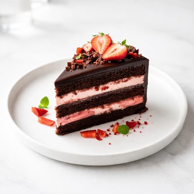 Image of Strawberry Brandy Chocolate Cake