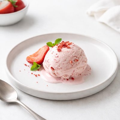 Image of Strawberry Buttermilk Ice Cream