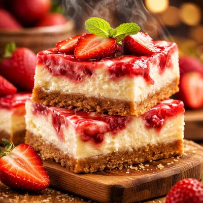 Image of Strawberry Cheesecake Bars