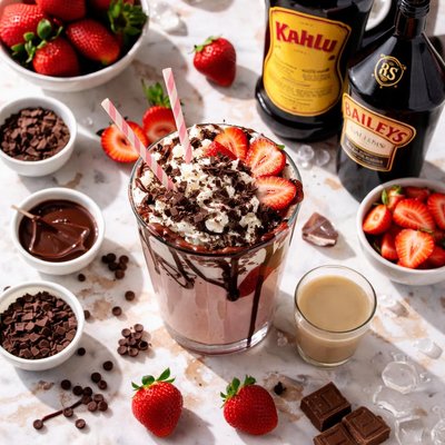 Image of Strawberry Chocolate Thick Shake with Kahlua Baileys