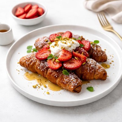 Image of Strawberry Croissant French Toast